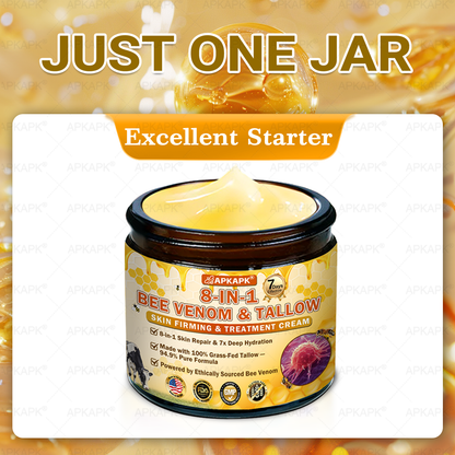 US Official Store | 𝐀𝐏𝐊𝐀𝐏𝐊® 𝟖-𝐈𝐧-𝟏 𝐁𝐞𝐞 𝐕𝐞𝐧𝐨𝐦 & 𝐓𝐚𝐥𝐥𝐨𝐰 𝐒𝐤𝐢𝐧 𝐅𝐢𝐫𝐦𝐢𝐧𝐠 & 𝐓𝐫𝐞𝐚𝐭𝐦𝐞𝐧𝐭 𝐂𝐫𝐞𝐚𝐦 (Effective Within 7 Days)Bee Venom + Tallow · 7X Deep Hydration, targets wrinkles, sagging, stretch marks, dark spots, purpura, inflammations and more