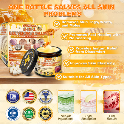 US Official Store | 𝐀𝐏𝐊𝐀𝐏𝐊® 𝟖-𝐈𝐧-𝟏 𝐁𝐞𝐞 𝐕𝐞𝐧𝐨𝐦 & 𝐓𝐚𝐥𝐥𝐨𝐰 𝐒𝐤𝐢𝐧 𝐅𝐢𝐫𝐦𝐢𝐧𝐠 & 𝐓𝐫𝐞𝐚𝐭𝐦𝐞𝐧𝐭 𝐂𝐫𝐞𝐚𝐦 (Effective Within 7 Days)Bee Venom + Tallow · 7X Deep Hydration, targets wrinkles, sagging, stretch marks, dark spots, purpura, inflammations and more