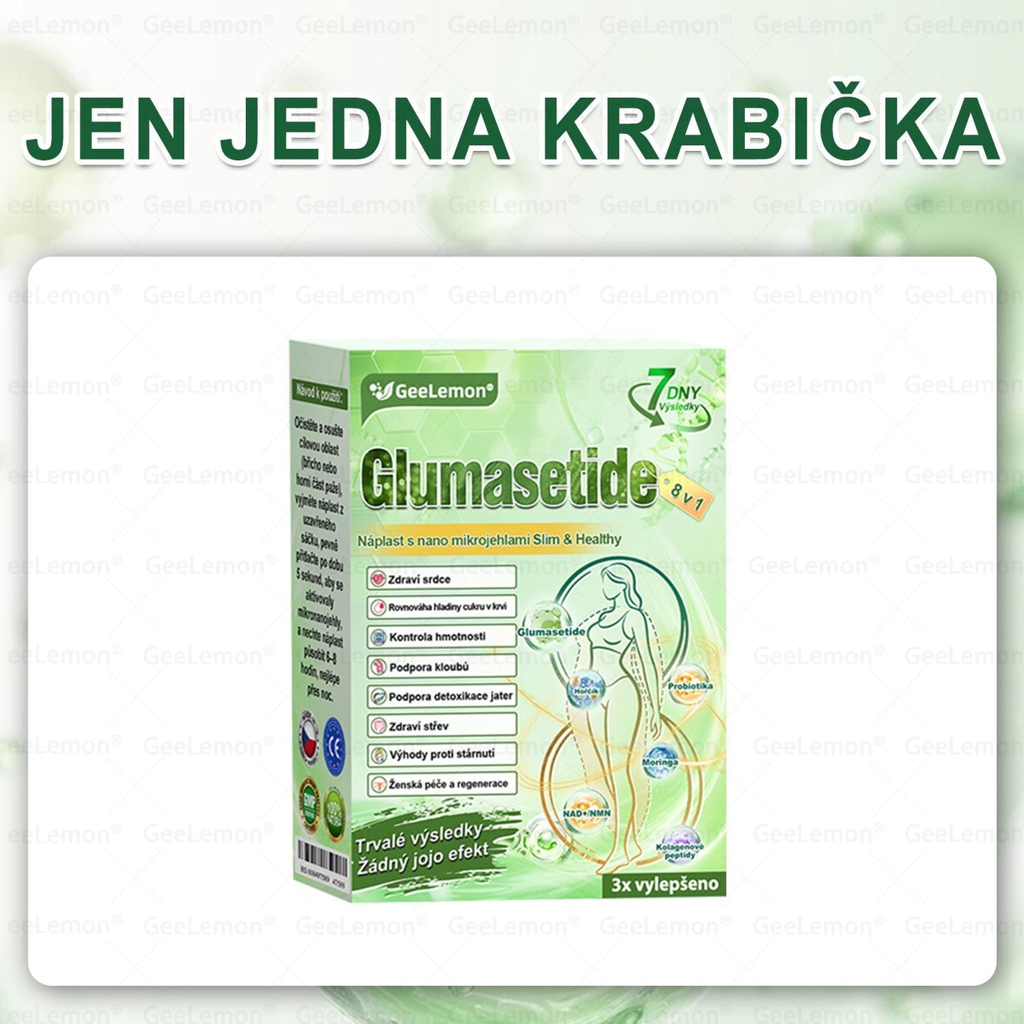 ⚡⚡ 𝐆𝐞𝑒𝑙𝑒𝐦𝐨𝐧® Glum𝐚𝐬𝐞tide 8 v 1 – Zeštíhlující nano mikrojihlový náplast 🇨🇿 Jen 1× denně ✅ Viditelné změny za 7 dní – na obezitu, kardiovaskulární zdraví, diabetes a kloubní problémy
